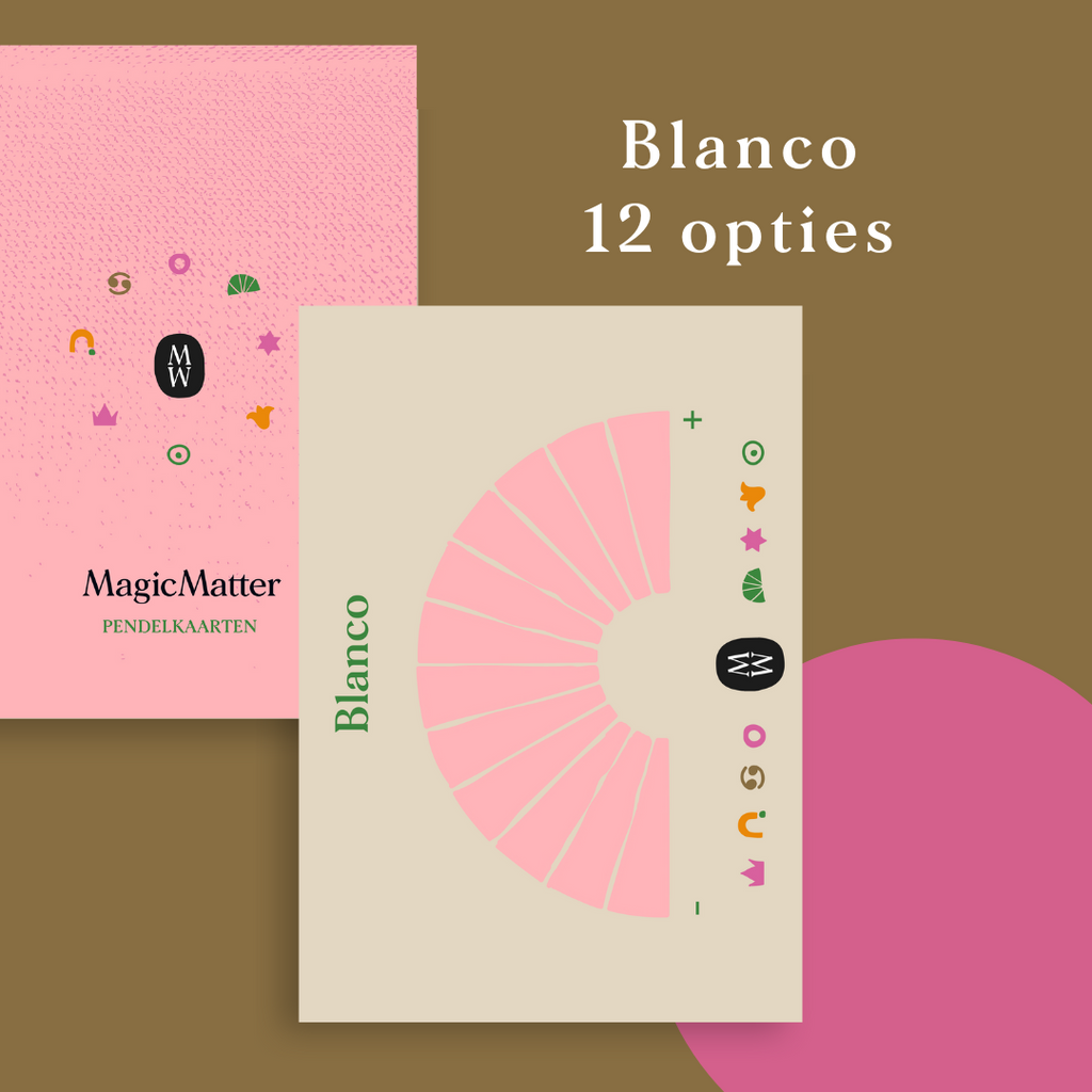 Blanco pendelkaart 12 opties (halve maan)