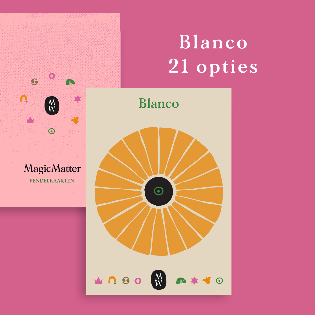 Blanco pendelkaart 21 opties (cirkel)